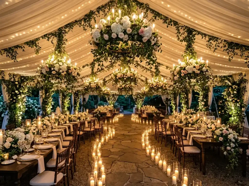 Candlelit Secret Garden Tent Inspiration Evoking Candlelit secret garden tent