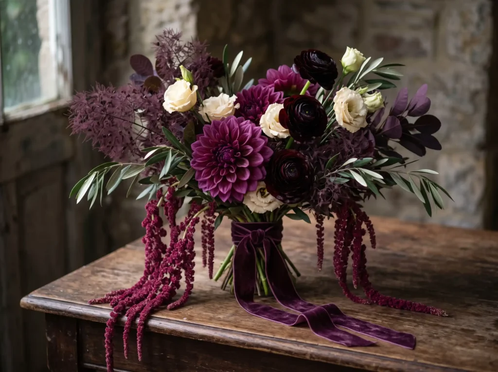 Dark Botanical Luxe Inspiration Rich floral laye Dark botanical luxe floral bouquet