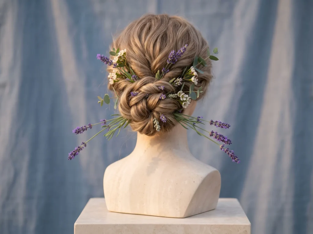 Lavender Garden Knot Inspiration Fragrant countr Lavender garden knot hairstyle K