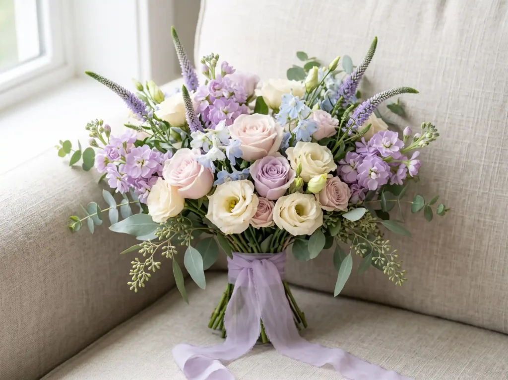 Lavender Morning Garden Inspiration Gentle paste Lavender morning garden bouquet K
