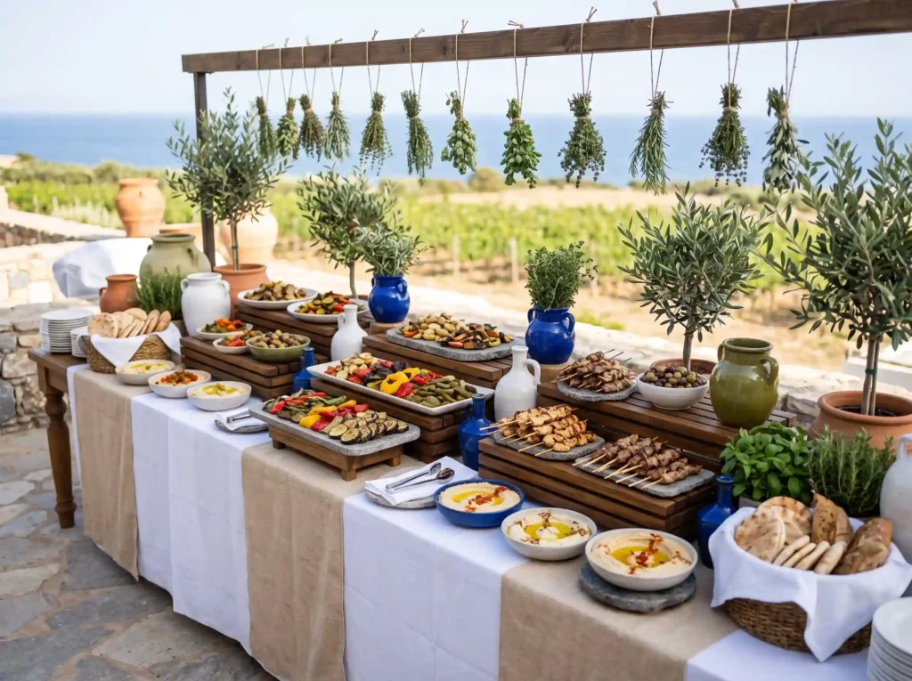Mediterranean Mezze Market Inspiration Coastal h Mediterranean Mezze Market wedding K