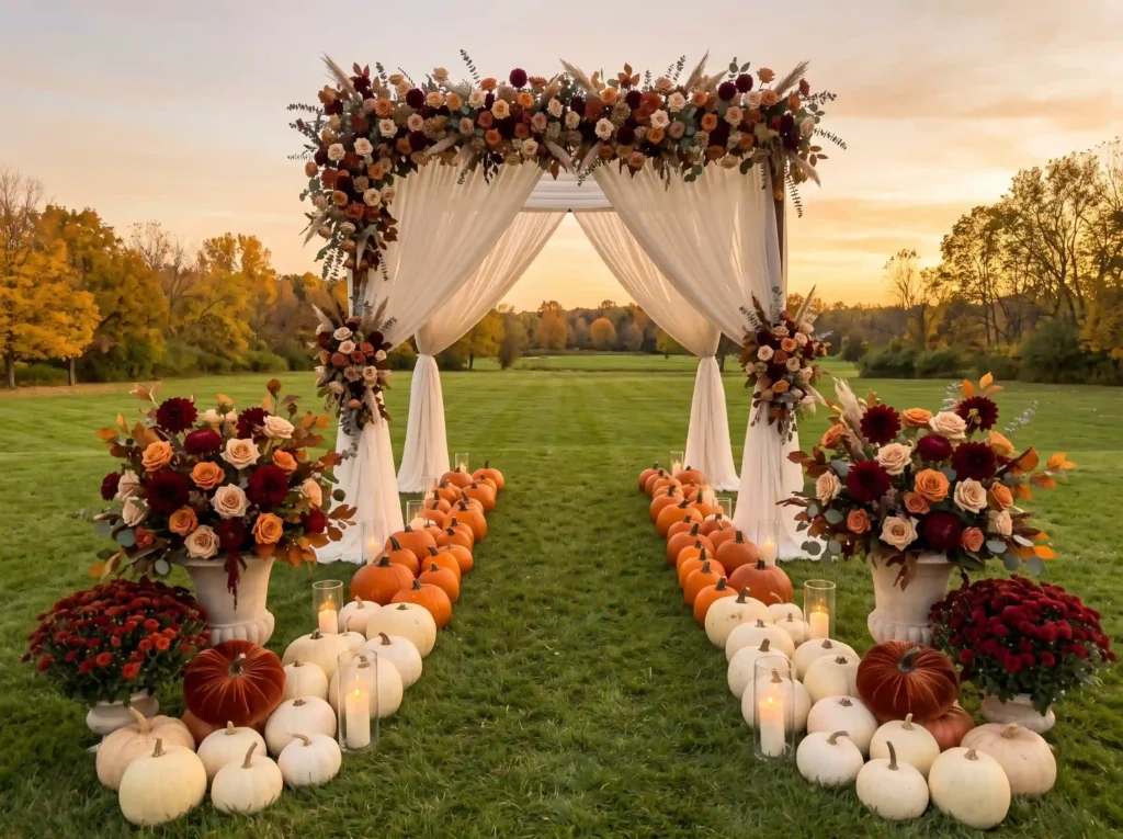 Pumpkin Patch Elegance Inspiration Inspired by s Pumpkin patch wedding ceremony a…