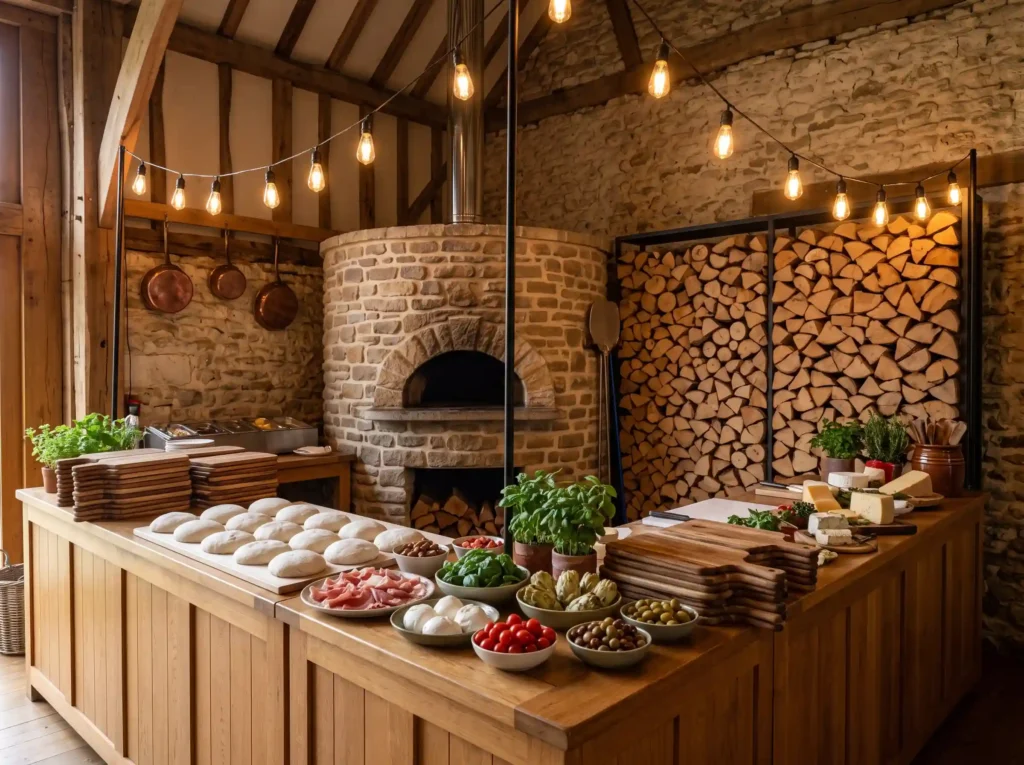 Rustic Pizza Oven Corner Inspiration Cozy Italia Rustic pizza oven station display