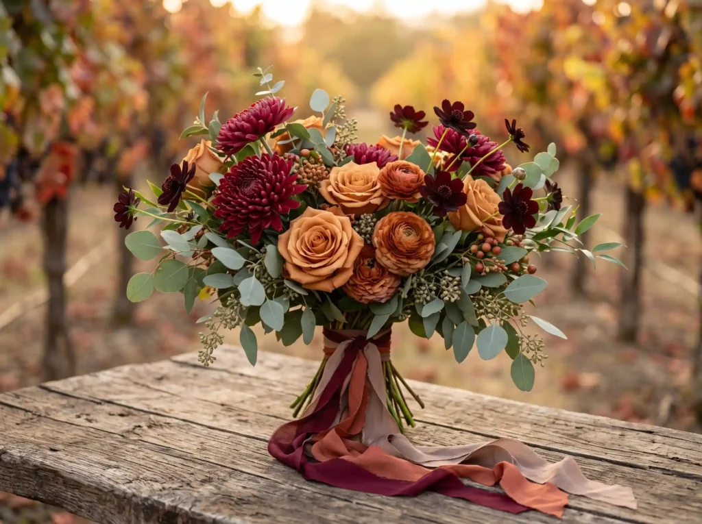 Autumn Vineyard Bouquet Inspiration Rich harvest Autumn vineyard bouquet K