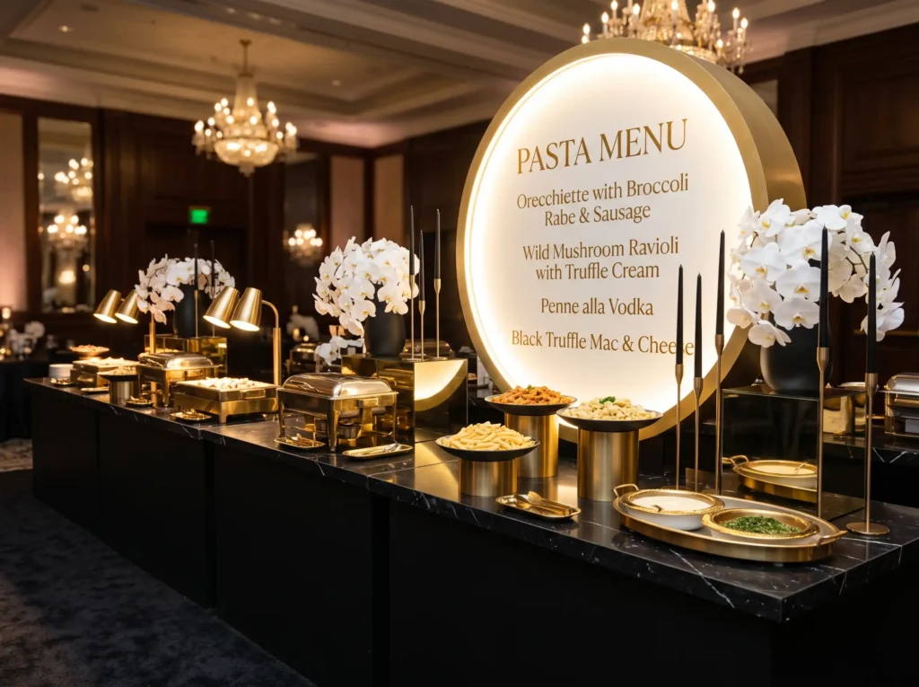 Black and Gold Luxe Buffet Inspiration A glamoro Black and Gold Luxe Buffet