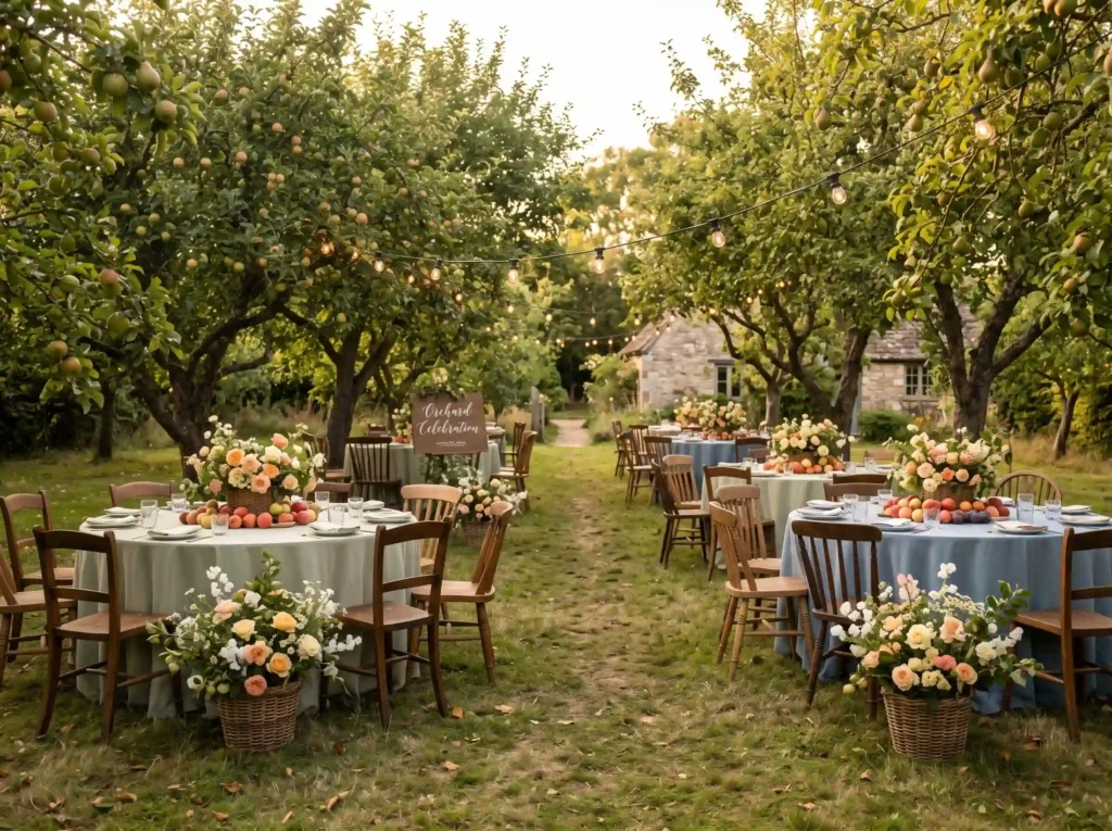 Cottage Orchard Celebration Inspiration English Orchard celebration with fruit d…