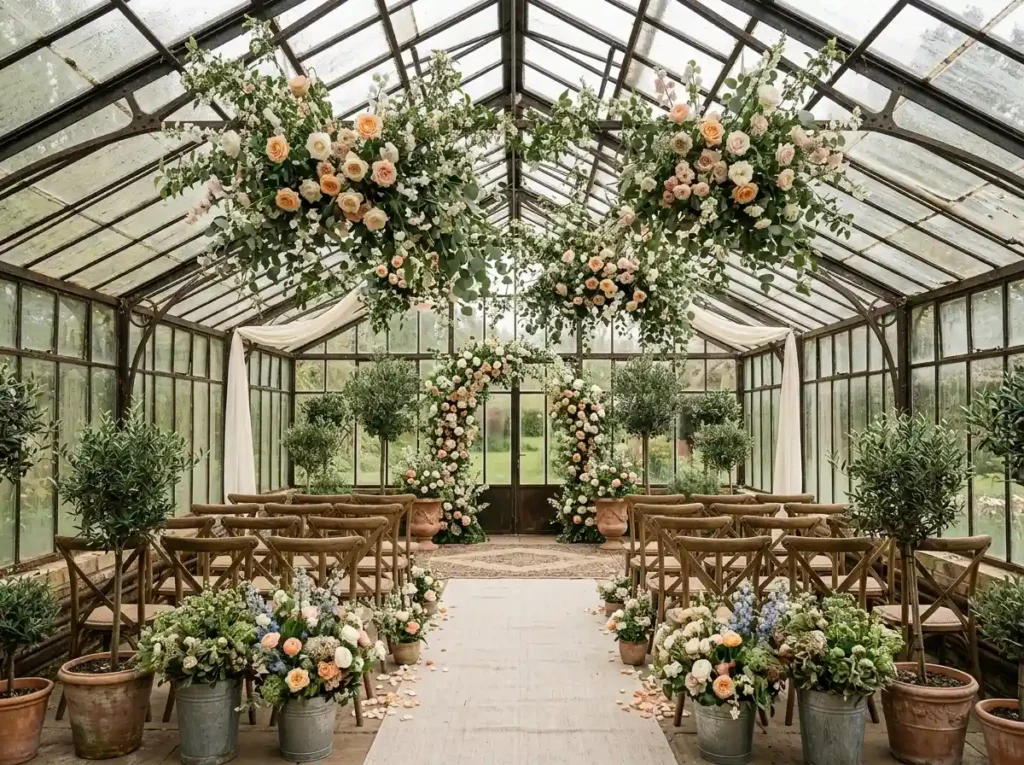 Rustic Greenhouse Celebration Inspiration Blendi Greenhouse wedding sanctuary nat…