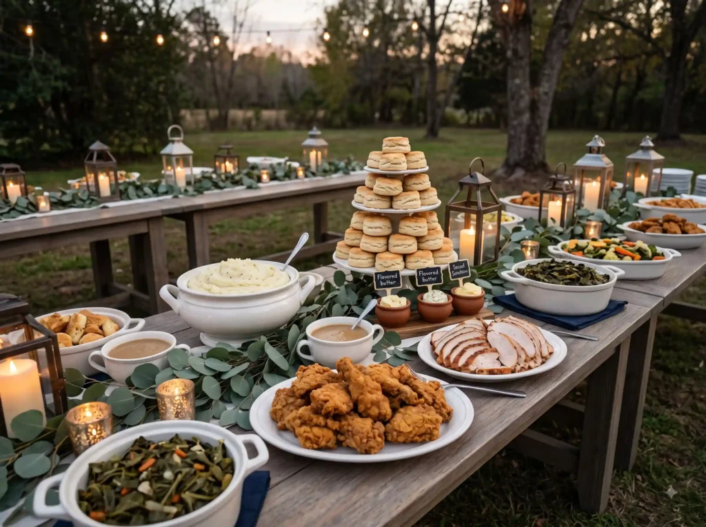 Southern Comfort Buffet Inspiration Traditional Southern Comfort Buffet wedding …