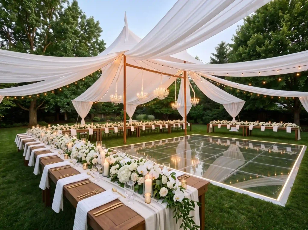 White Canopy Elegance Inspiration A refined open White canopy elegant outdoor rec…
