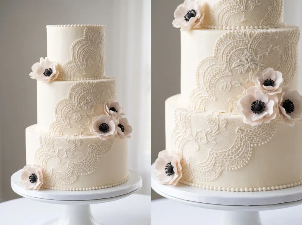 Antique Lace Symphony Inspiration Inspired by ha Antique lace wedding cake K