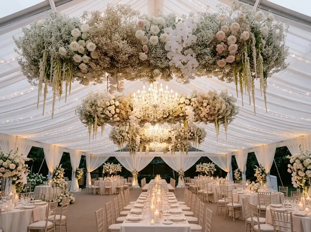Floral cloud ballroom tent recep…