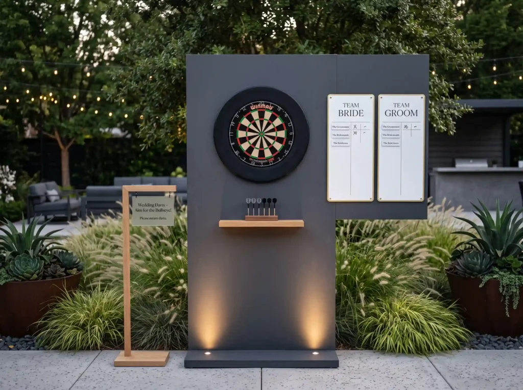 Wedding Dart Garden Inspiration A contemporary o Wedding dart station modern design
