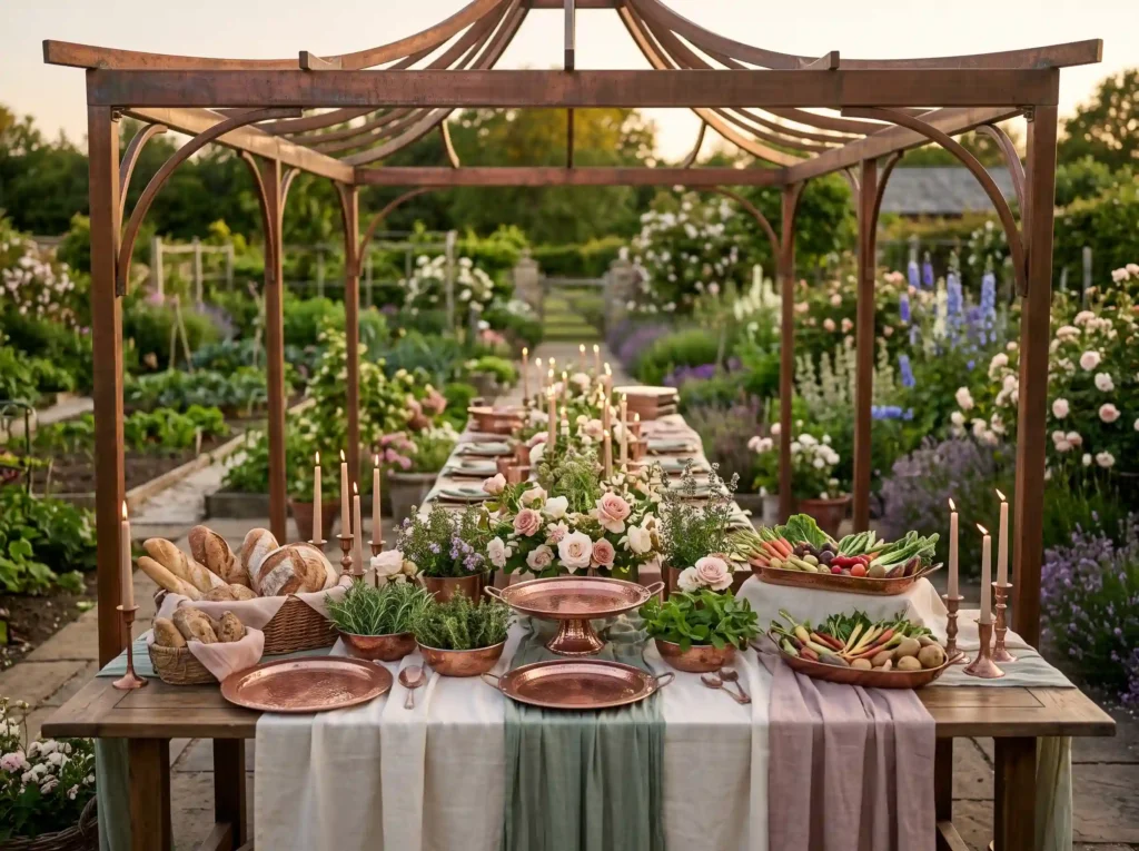 Copper Garden Supper Inspiration Romantic Englis Copper Garden Supper buffet K