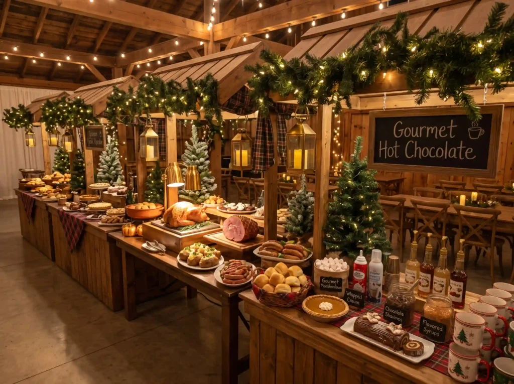 Cozy Christmas Market Buffet Inspiration The fes Christmas market wedding buffet K