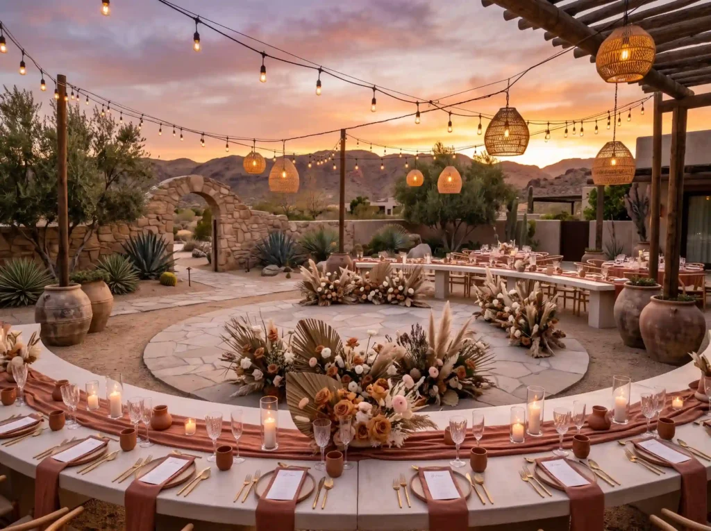 Desert Sunset Courtyard Inspiration Inspired by Desert sunset reception courtyard K