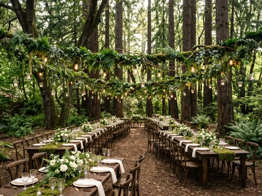 Forest Canopy Banquet Inspiration A woodland ins Forest canopy banquet celebration K