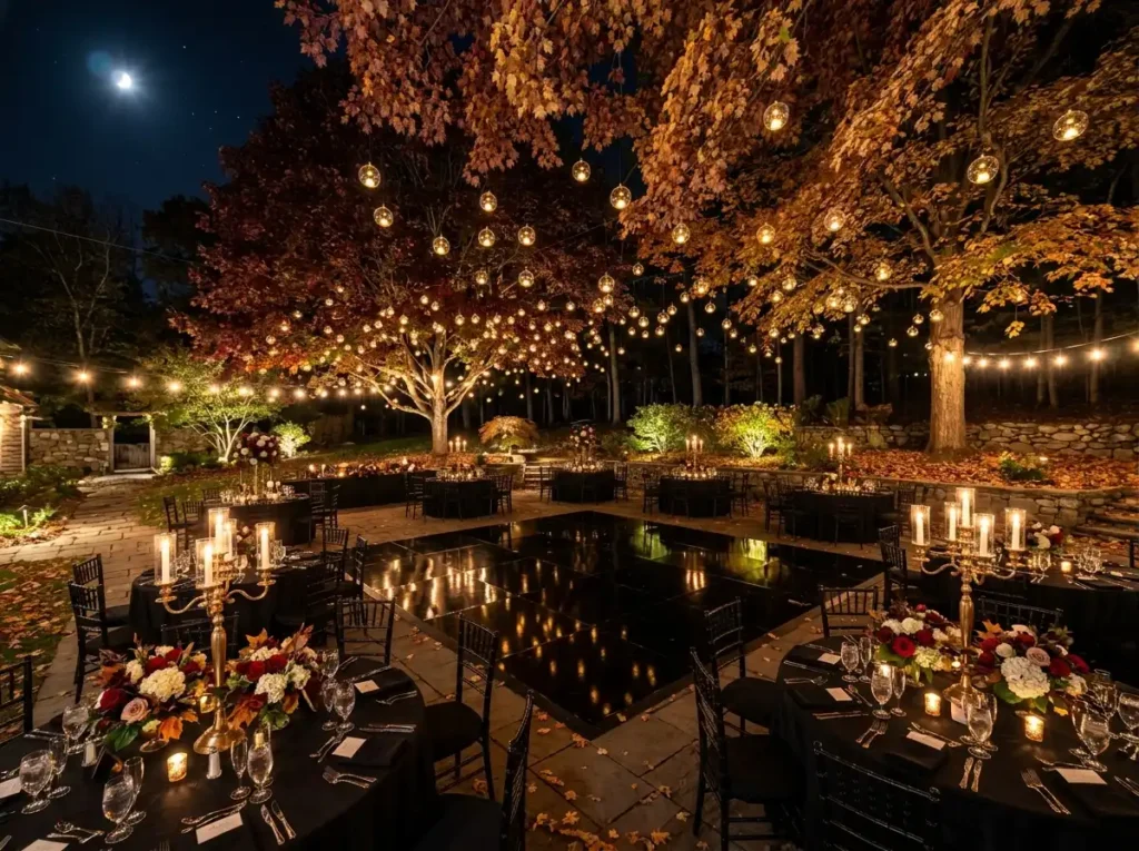 Golden Meadow Dinner Inspiration Inspired by win Maple affair moonlit reception d…