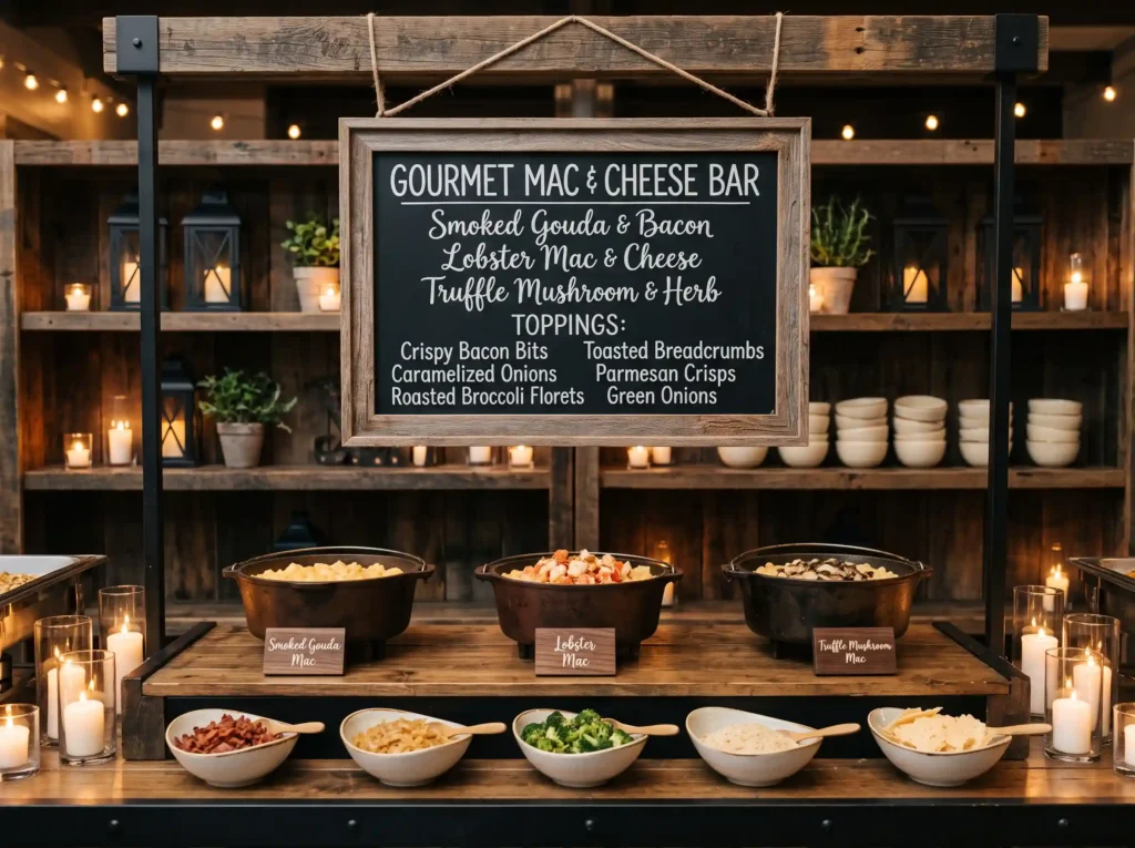 Gourmet Mac Cheese Bar Inspiration Childhood com Gourmet Mac & Cheese Bar