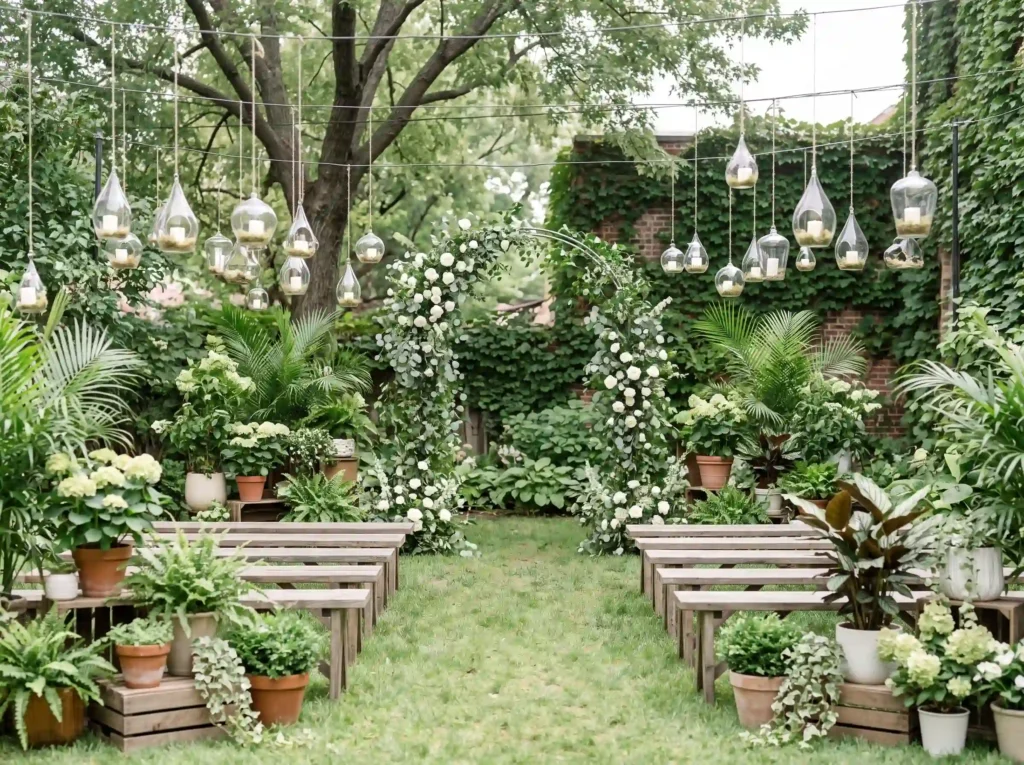 Greenhouse Ceremony Nook Inspiration A compact c Greenhouse ceremony nook botanical K