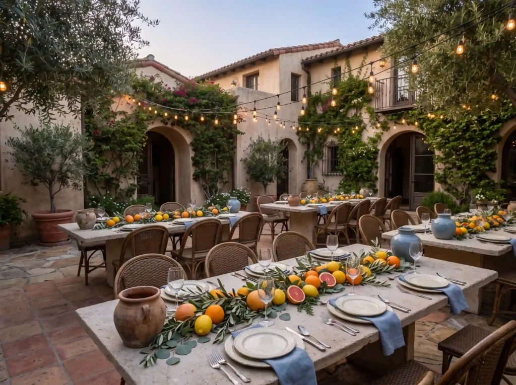 Mediterranean Courtyard Supper Inspiration Europ Mediterranean Courtyard Supper K