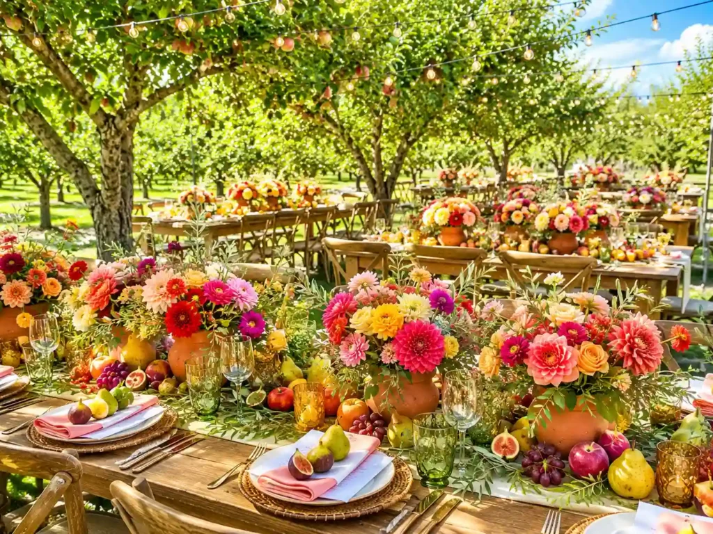 Orchard Harvest Celebration Inspiration A family Lavender meadow outdoor celebration