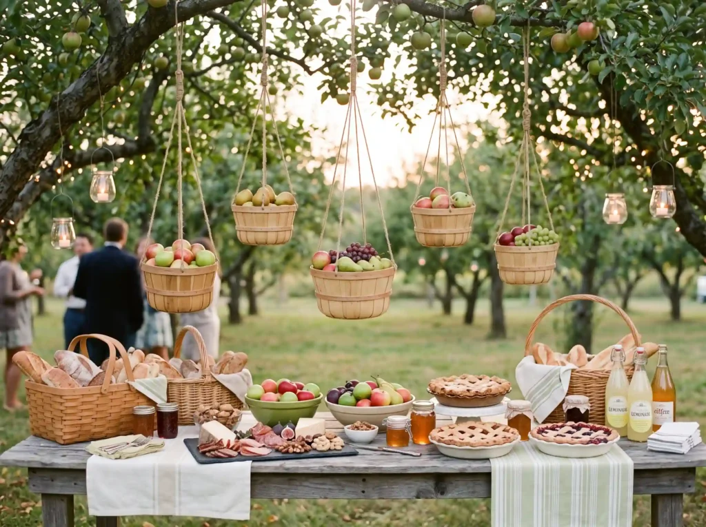 Orchard Picnic Buffet Inspiration An intimate or Orchard picnic buffet celebration K