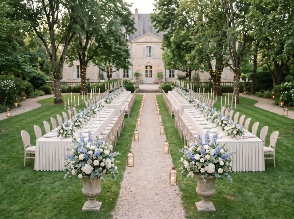French Chateau Lawn Dinner Inspiration Elegant Chateau lawn dinner elegant rece…