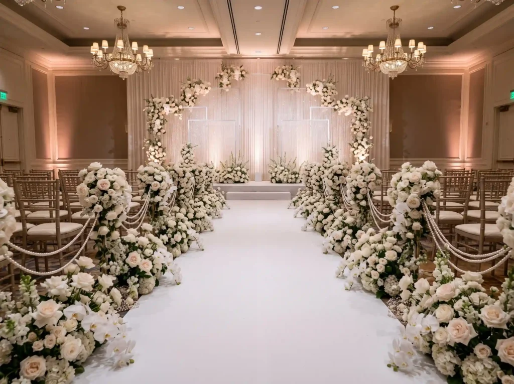 Pearl Rose Symphony Inspiration Classic ballroo Pearl Rose Symphony wedding cere…