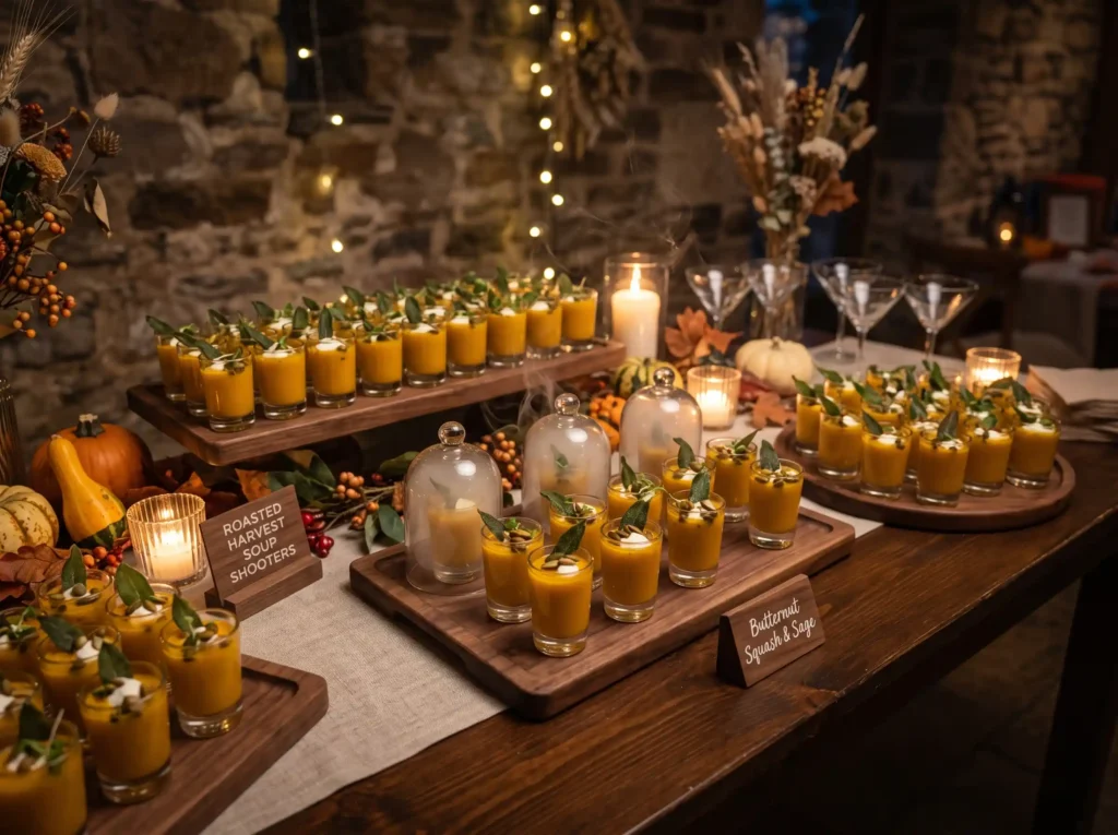 Roasted Harvest Soup Shooters Inspiration Seaso Roasted soup shooters autumn rec…