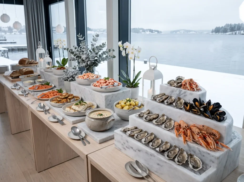 Nordic Seafood Celebration Inspiration Coastal Nordic seafood celebration winte… K