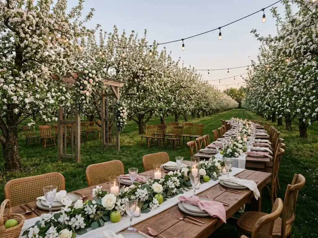 Apple Orchard Gathering Inspiration The beauty Apple orchard wedding venue befo…