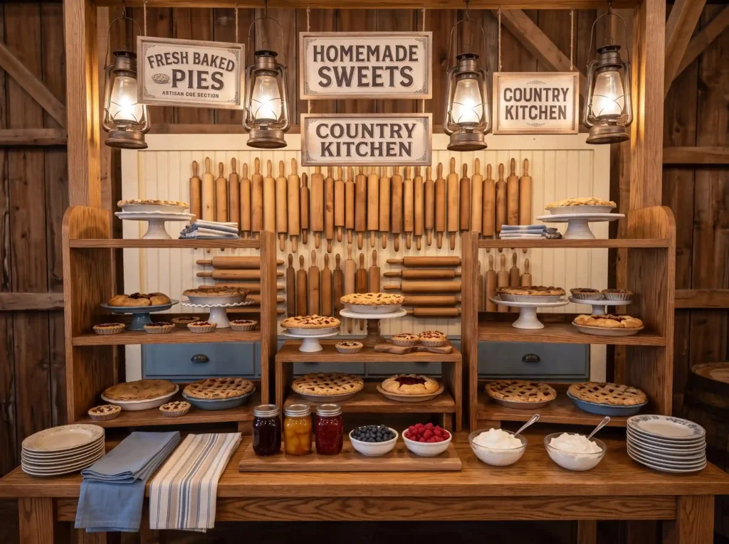 Farmhouse Pie Kitchen Inspiration Country baker Farmhouse pie kitchen dessert st…