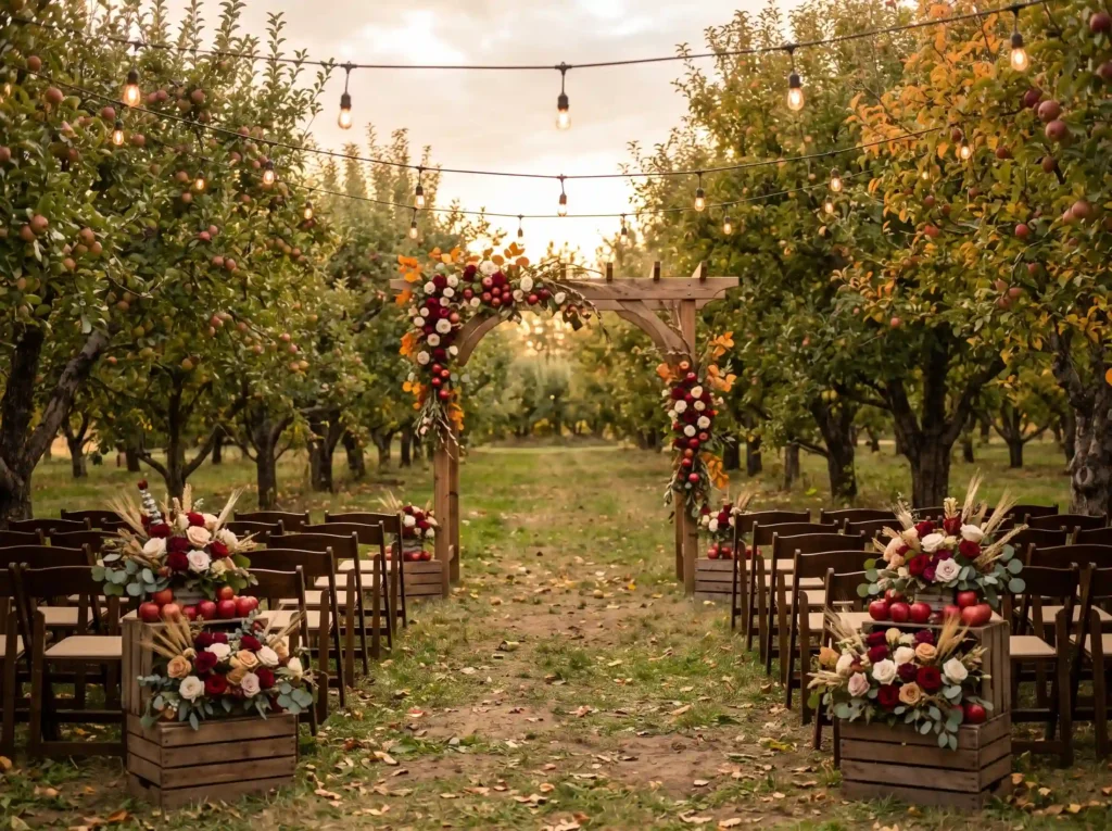 Rustic Apple Orchard Vows Inspiration A celebra Rustic apple orchard wedding vows