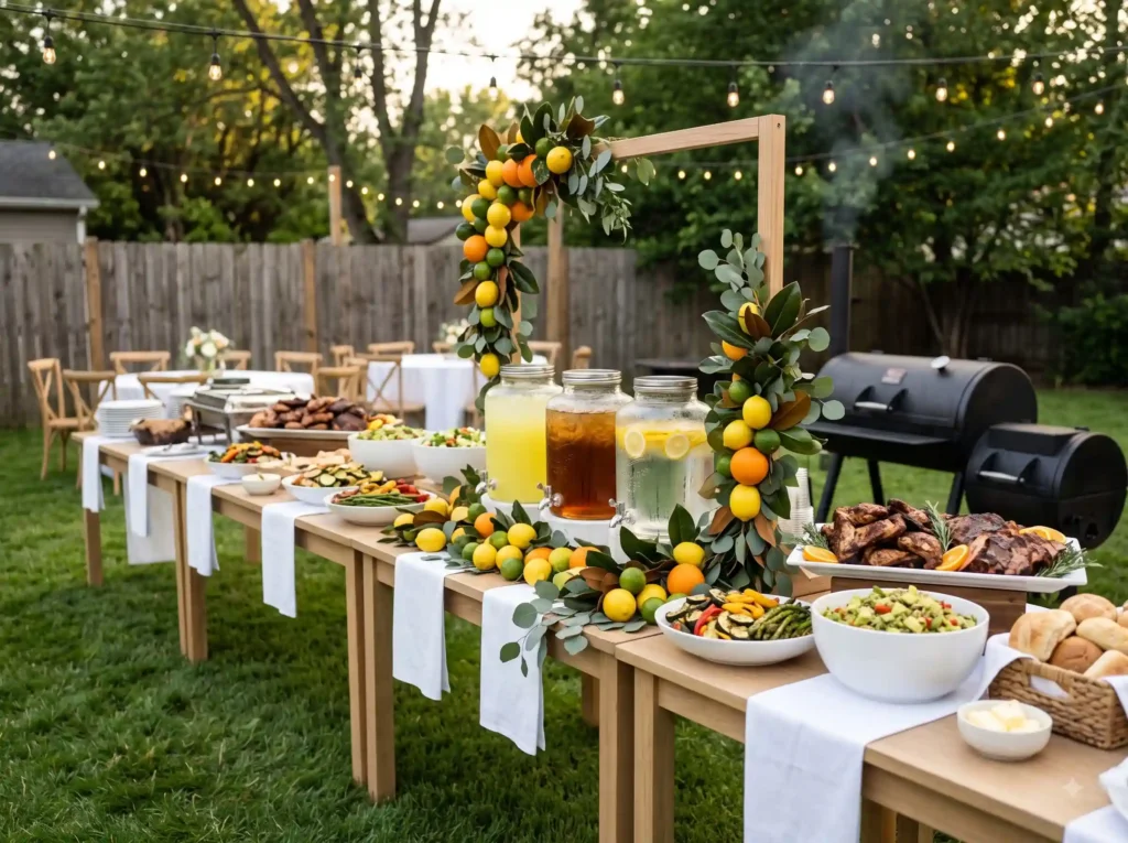 Smoke Citrus Feast Inspiration Bright citrus fl Smoke Citrus Feast outdoor recep…