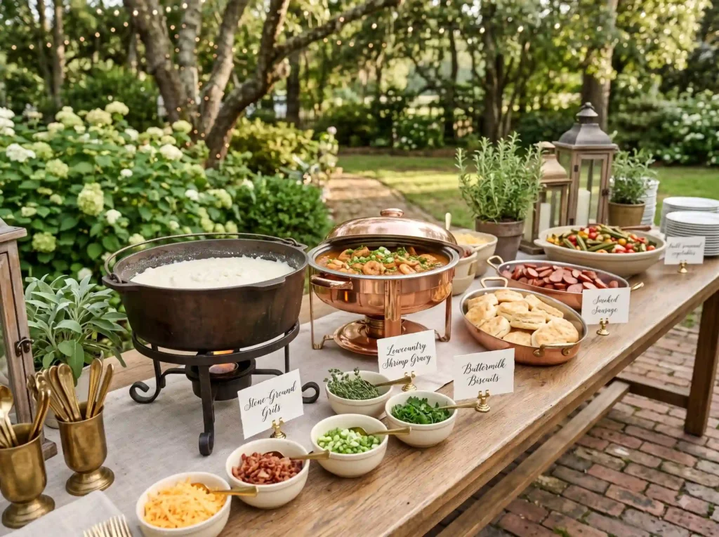 Southern Shrimp Grits Station Inspiration Tradi Shrimp and Grits Station K