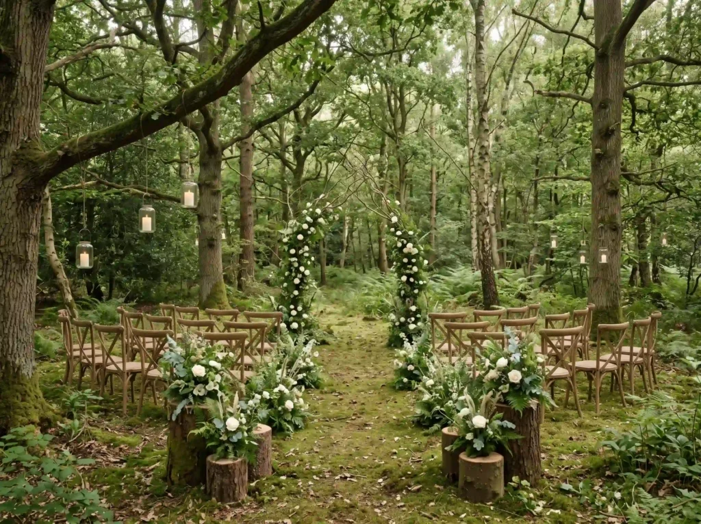 Woodland Clearing Vows Inspiration Hidden woodl Woodland clearing vows ceremony K