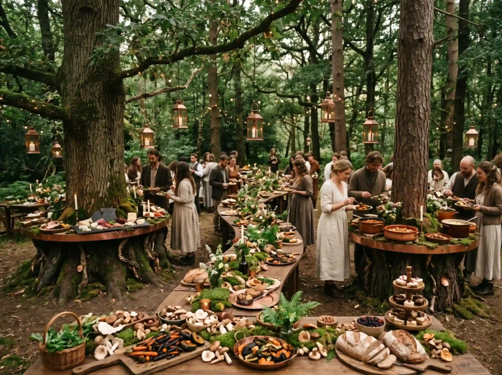 Woodland Forest Feast Inspiration A magical woo Woodland forest banquet celebrat… K