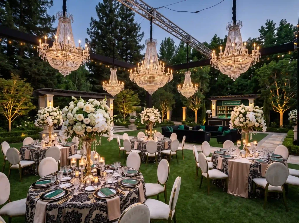 Black Tie Backyard Gala Inspiration Formal ball Black Tie Backyard Gala K