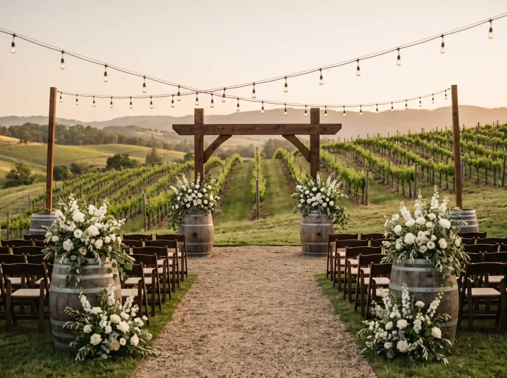 Hillside Barrel Ceremony Inspiration Rustic vin Hillside Barrel Ceremony Rustic …