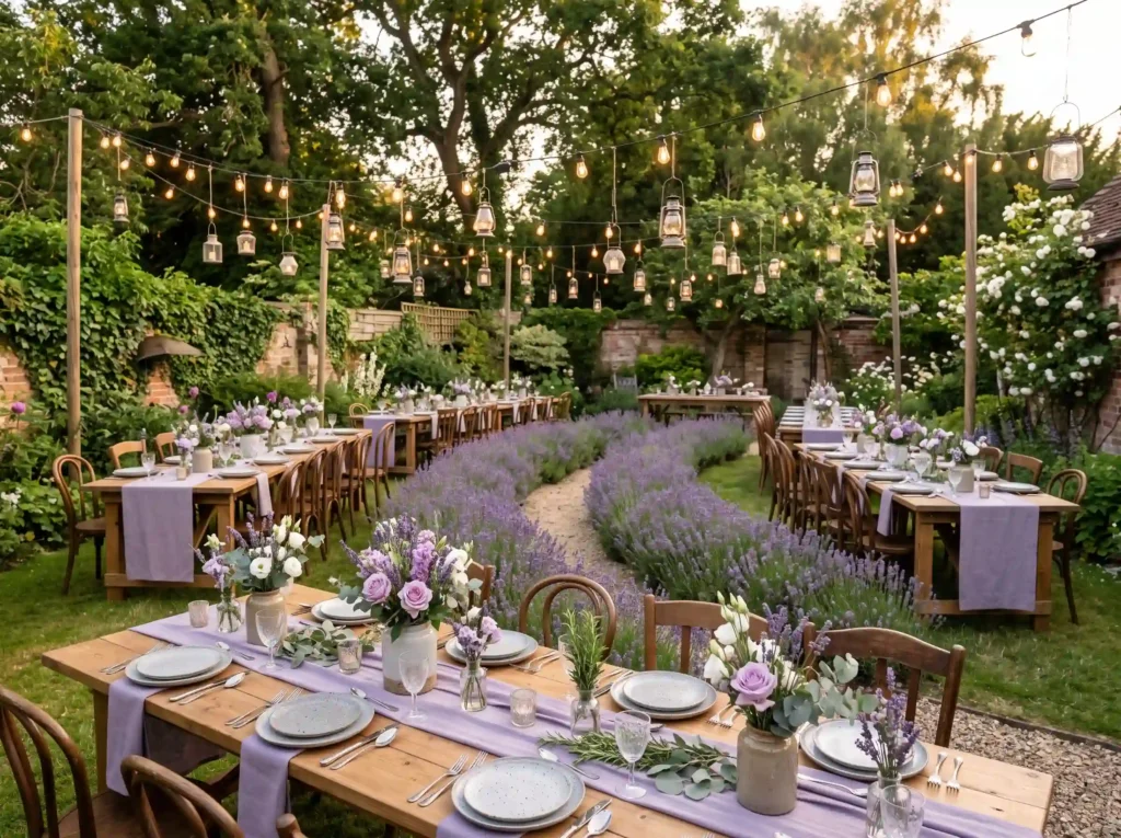 Lavender Evening Escape Inspiration Inspired by Lavender reception backyard garden K