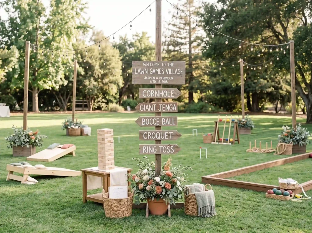 Lawn Games Village Inspiration Bringing multipl Lawn games village reception des…