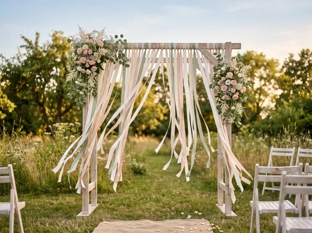 Ribbon Meadow Arch Inspiration Inspired by the Ribbon Meadow Arch wedding ceremony