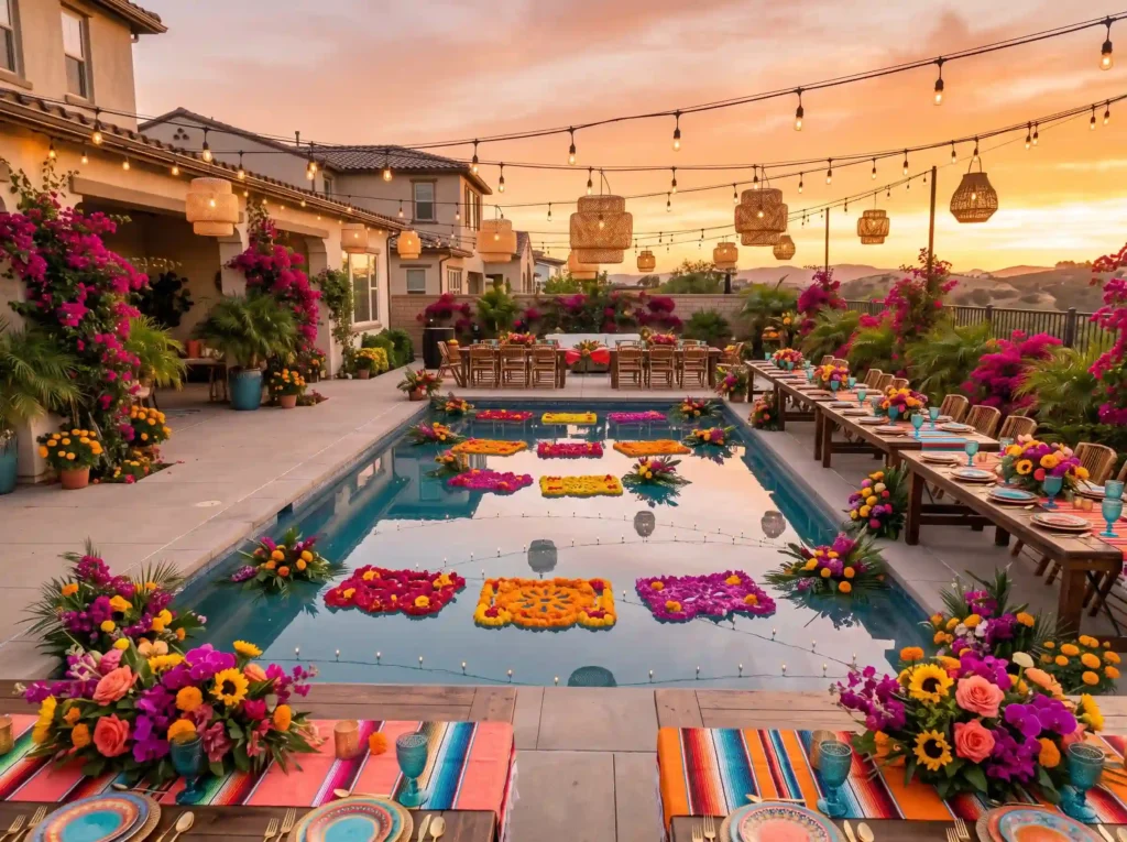 Sunset Fiesta Reception Inspiration Joyful colo Sunset Fiesta Reception K