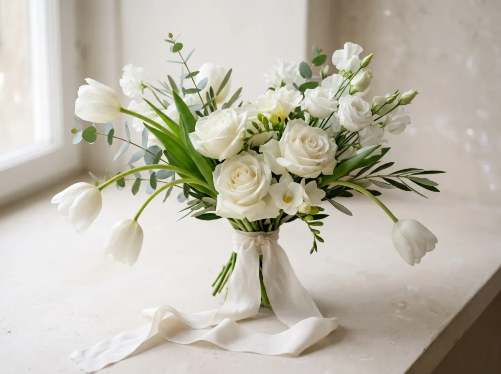White Tulip Serenity Inspiration Inspired by mi White tulip bouquet serenity K