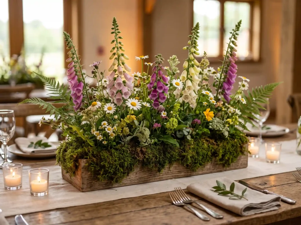 Woodland Moss Meadow Inspiration A forest floor Woodland moss meadow centerpiece K