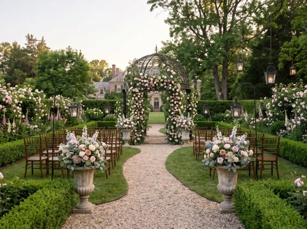 English Rose Manor Garden Inspiration Classic r English Rose Manor Garden ceremony