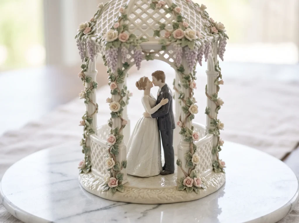 Garden Gazebo Kiss Inspiration Inspired by time Porcelain couple kissing gazebo K
