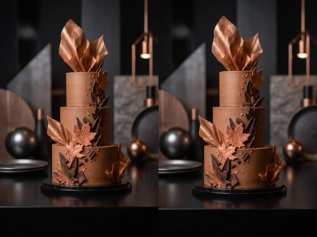 Mocha Maple Modern Inspiration Modern architect Mocha Maple wedding cake K