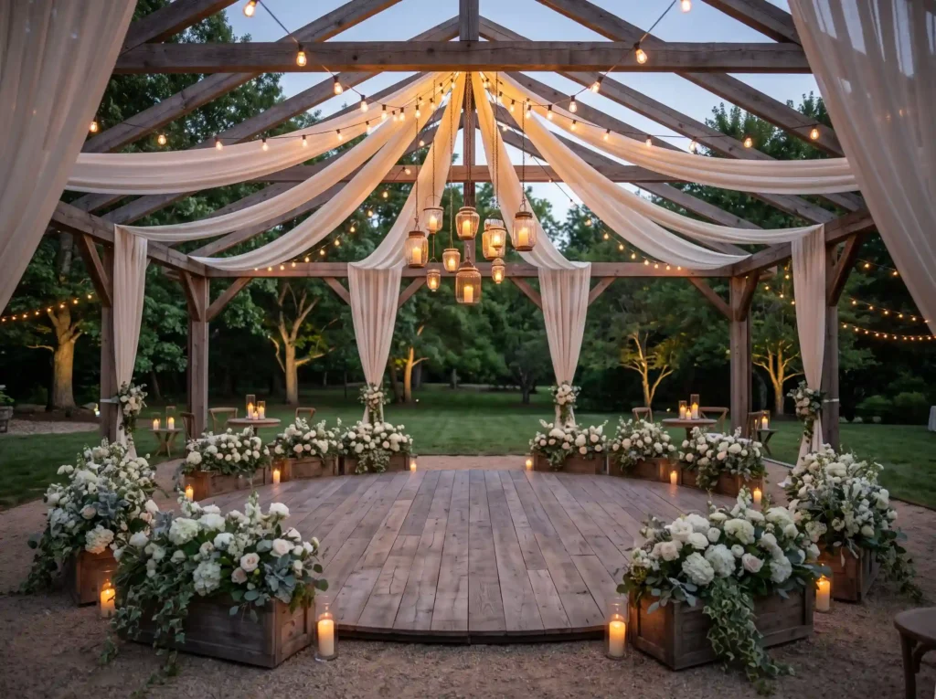 Moonlit Rustic Dance Pavilion Inspiration Desig Rustic dance pavilion moonlit re…
