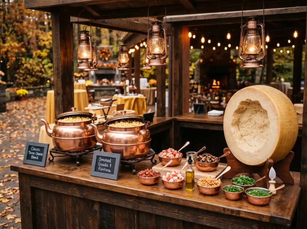 Fireside Mac and Cheese Bar Inspiration Rich co Mac and cheese bar upscale